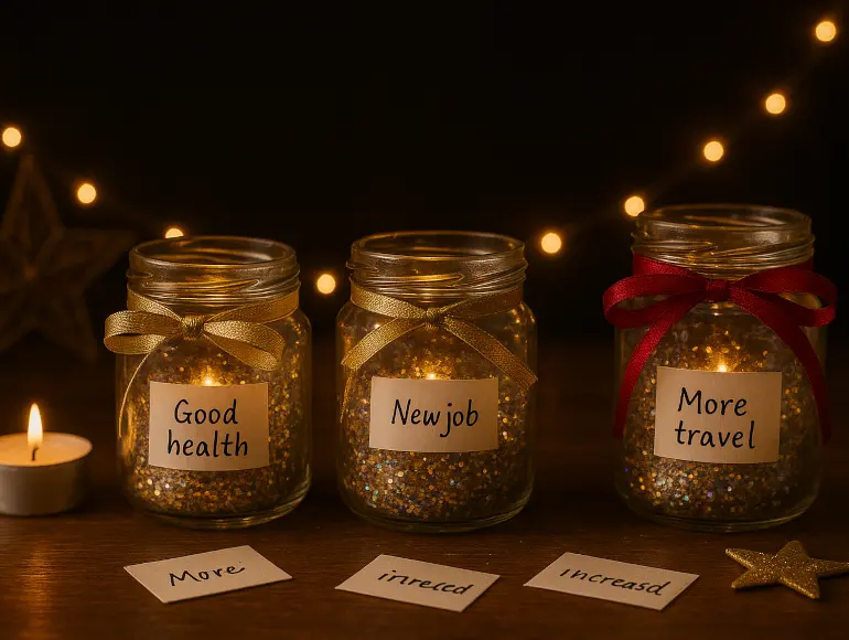 New Year’s Craft Idea – Sparkling Wish Jars for a Magical Celebration