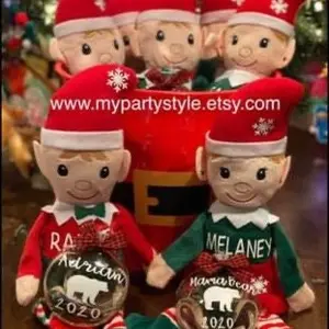 Personalized Christmas Elves and Ornaments