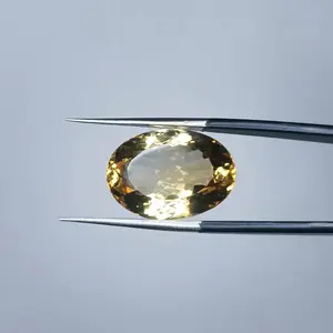 100% Natural Citrine, Merchant Stone of Wealth, Oval Shape,  Loose gemstone, 13.50 Carat 18x12x10 MM For Citrine Ring and Jewelry