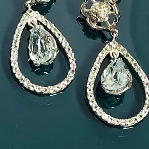 AQUAMARINE DANGLE SILVER Earrings ,March birthstone, Natural Aquamarine, Blue Beryl  Drop Earrings .