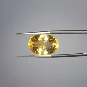 100% Natural Citrine, Merchant Stone of Wealth, Oval Shape,  Loose gemstone, 12.50 Carat 17x12x10 MM Unheated And Untreated For Citrine Ring