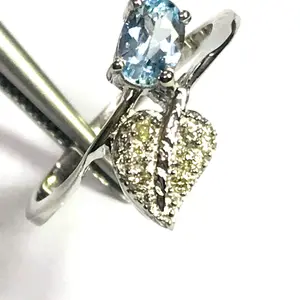 AQUAMARINE STACKING RINGS ,Sterling silver ,March birthstone , engagement ring ,Aquamarine Jewelry,Natural Aquamarine