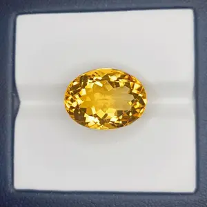 100% Natural Citrine, Merchant Stone of Wealth, Oval Shape,  Loose gemstone, 08.85 Carat 15x12x9 MM, Unheated And Untreated For Citrine Ring
