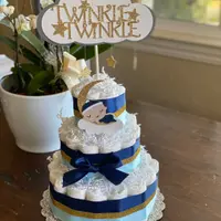 Twinkle Twinkle Little Star Diaper Cake, Moon Star baby boy Shower Decorations, Gold stars baby shower decorations, Diaper Cake Shower Gift Twinkle Twinkle Little Star Diaper Cake, Moon Star baby boy Shower Decorations, Gold stars baby shower decorations, Diaper Cake Shower Gift