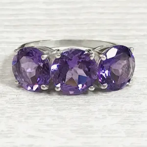 NATURAL AMETHYST RING,February Birthstone,Gift for her,Promise Ring,Fine jewelry.