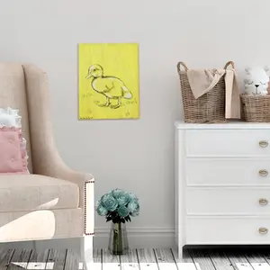 Duckling Wood Print, Woodland Animals, Nursery Wall Art, Rustic Nursery Decor, Children Art, Woodland Nursery, Kids Room