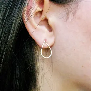 Gold filled Drop Stud Earrings, Small Earrings,