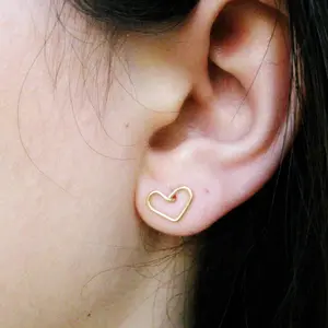 Tiny Gold Filled Heart Stud Earrings, Kids Earrings, Small Post Earrings Gold,