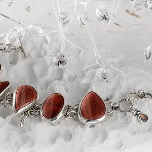 Ocean Jasper Bracelet, Sterling Silver Gemstone Bracelet, Jasper jewelry, Gift for Her, Gemstone Jewelry