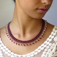 Red statement necklace, Red necklace, Red crystal necklace, Burgundy necklace, Pearl and crystal necklace, Elegant necklace, Beaded necklace Red statement necklace, Red necklace, Red crystal necklace, Burgundy necklace, Pearl and crystal necklace, Elegant necklace, Beaded necklace