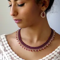 Red statement necklace, Red necklace, Red crystal necklace, Burgundy necklace, Pearl and crystal necklace, Elegant necklace, Beaded necklace Red statement necklace, Red necklace, Red crystal necklace, Burgundy necklace, Pearl and crystal necklace, Elegant necklace, Beaded necklace