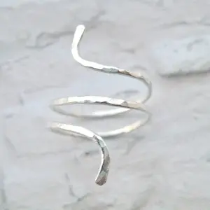Sterling Silver Snake Ring, Hand Hammered Ring, Unique Rings for Her, Custom order,