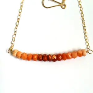 Minimalist Bar Necklace - Delicate - Dainty - Gift for Her - Bridesmaid Gift - Minimalist Gold Necklace with Gems - Everyday Gold Necklace