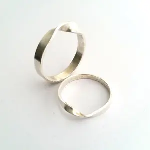 Mobius Ring - Twist Ring in Sterling Silver Wide and Narrow - Infinity Ring - Personalized Hand Stamped Ring - Promise Ring & Friendship