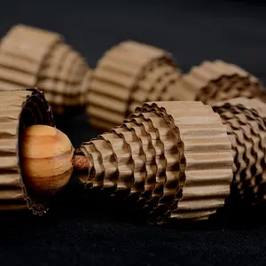 Cones of paper beads, Yellow necklace, Brown necklace, Yellow cones, Brown cones, Unique jewelry, Statement necklace, Handmade necklace,