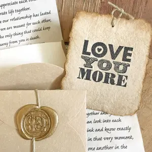 First anniversary gift for wife, Love you more, Personalized paper gift idea for him, Love Message in a box, Customized love letter