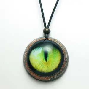 Cat eye pendant/Orgone Pendant/Orgone Necklace/cats eye necklace for men/Healing jewelry/Emf protection becklace/Boho pendant/eye necklace