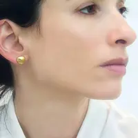 Shell shape 18k Gold post earrings, Bridal Earrings,18k Gold earrings, Geometric earrings, Gold stud earrings, Gift for her, Fine jewelry Shell shape 18k Gold post earrings, Bridal Earrings,18k Gold earrings, Geometric earrings, Gold stud earrings, Gift for her, Fine jewelry