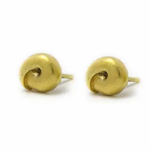 18kGold stud earrings, Snail post earrings,Gold Bridal earrings,Delicat earrings,Women jewelry, Wedding earrings,Gift for her, Fine jewelry