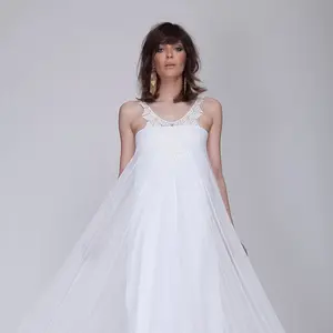 Romantic wedding dress embroidery pattern, boho wedding lace, Barzelai wedding dress