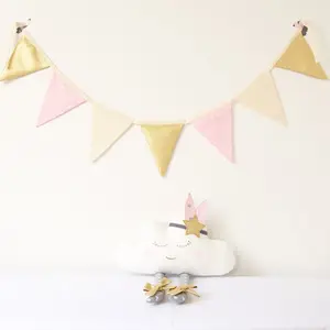 Seven flags Cotton Fabric Bunting Birthday Party Decoration