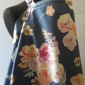 Nursing cover, breastfeeding cover, Navy floral nursing cover