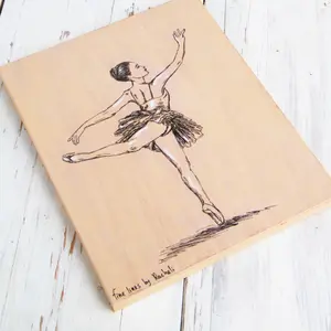 Ballerina print, Print on wood, Ballet art, Nursery wall art, Teen room decor, Rustic home decor, Blush pink, Dorm wall art, Dance Teacher Gift
