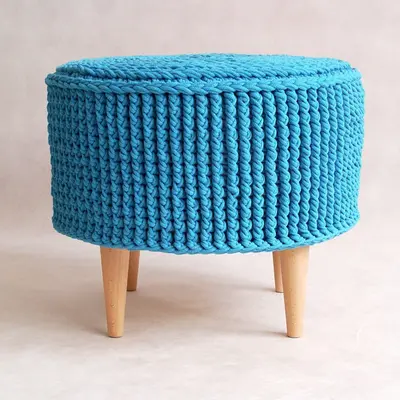 Ottoman Stool/Chair in Blue