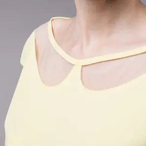 Yellow sleeveless elegant top