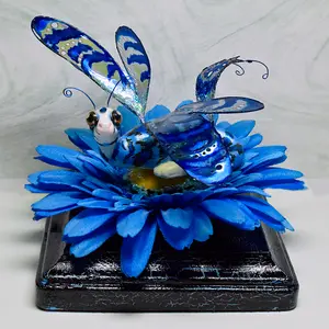 Blue  'Fyreflytt'  Faery Dragon Figurative Sculpt