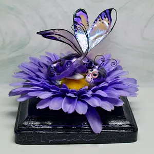 Purple  'Fyreflytt'  Faery Dragon Figurative Sculpt