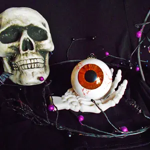 "Eye See You!"  3.5" Glass Hand Painted eyeball Ornament