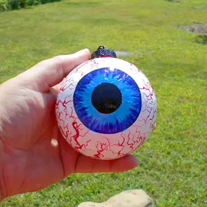 "Eye See You!"  3.5" Glass Hand Painted eyeball Ornament