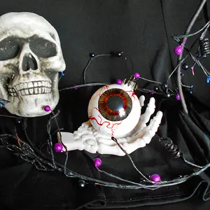 "Eye See You!"  3.5" Glass Hand Painted eyeball Ornament