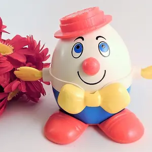 Fisher PLrice Humpty Dumpty Childrens Pull  Toy Model 736 Collectible Vintage 1972 Baby Toddler Toy