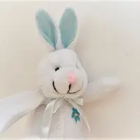Bunny Rabbit Plush Stuffed Animal 5" Blue and White Easter Basket Stuffer Vintage 1990s Toy Bunny Rabbit Plush Stuffed Animal 5" Blue and White Easter Basket Stuffer Vintage 1990s Toy