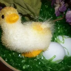 Easter Duck Figurine Vintage 1960s Styrofoam Yellow Duckling Spring Farmhouse Home Decor