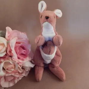 Kangaroo and Baby Stuffed Plush Animal TY Beanie Babies Vintage 1996