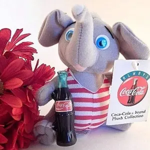 Coca Cola Elephant Coke Stuffed Animal Novelty Toy Vintage 1993 Soda  Coke Collectible