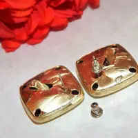 Earrings Pierced Ear Jewelry Shiny and Brushed Gold Metal Earrings Vintage 1980s Fashion Jewelry Earrings Pierced Ear Jewelry Shiny and Brushed Gold Metal Earrings Vintage 1980s Fashion Jewelry