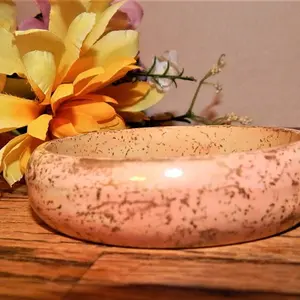 Womens Bangle  Bracelet Beige Peach Gold  Fashion JewelryVintage 1980s  Costume Accessory