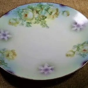 Plate Rare 1930s Silesien Germany Antique Floral Fruit Collectible Vintage Home Decor