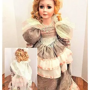 Porcelain Doll William Tung Collection 25" Catherine Blonde Renaissance Queen Limited Edition Collectible