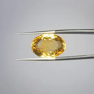100% Natural Citrine, Merchant Stone of Wealth, Oval Shape,  Loose gemstone, 13.40 Carat 17x12x10 MM Unheated And Untreated For Citrine Ring