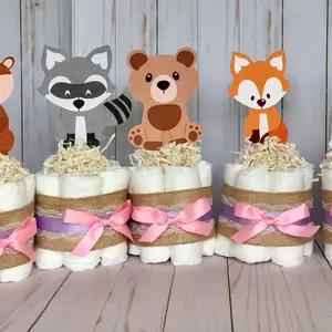 Forest Theme Party Centerpieces, Woodland Animal Baby Shower table decorations, forest party Decor, Lumberjack baby shower