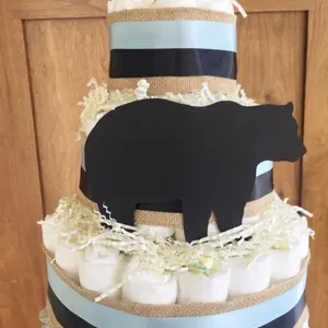 Woodland lumberjack baby shower table diaper cake, lumberjack baby shower decorations, buffalo plaid baby, diaper cake shower centerpiece