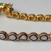 Natural ROSE CUT DIAMOND bracelets, 7.50" length silver diamonds bracelet, Diamond jewelry Natural ROSE CUT DIAMOND bracelets, 7.50" length silver diamonds bracelet, Diamond jewelry