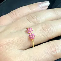 14k Rose gold-RUBY RING ,Sterling Silver,Matte Gold Plating ,July Birthstone ,Red Gemstone 14k Rose gold-RUBY RING ,Sterling Silver,Matte Gold Plating ,July Birthstone ,Red Gemstone