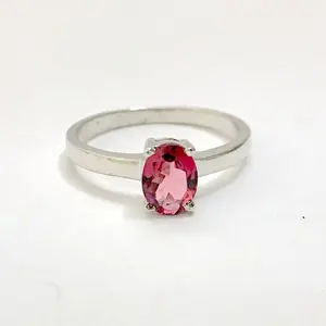PINK TURMALINE  RING ,  multi tourmaline ring , pink tourmaline ,sterling silver tourmaline ring , promise ring for her , ring size Us 6 1/2