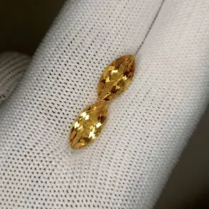 100% Natural Citrine, Merchant Stone of Wealth, Pear Shape pair, Loose gemstone, 5 Carat 14x7x5 MM, Unheated And Untreated for earing